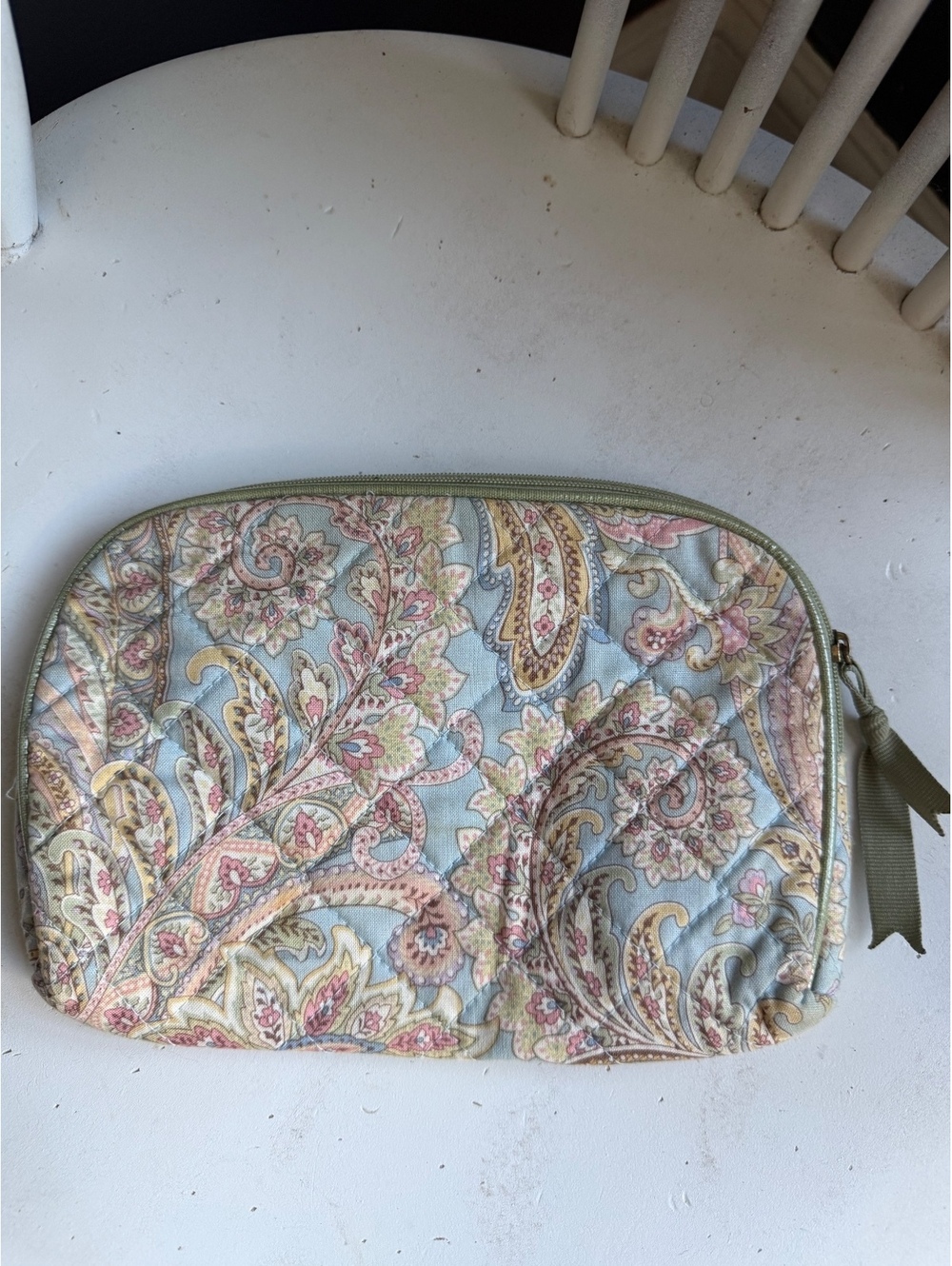 Once Upon A Rose Quilted Paisley Cosmetic Bag